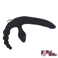 13.8in Triple Dildo With Butt Plugs Sex Toy For Vagina Anus Sex