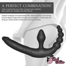 13.8in Triple Dildo With Butt Plugs Sex Toy For Vagina Anus Sex