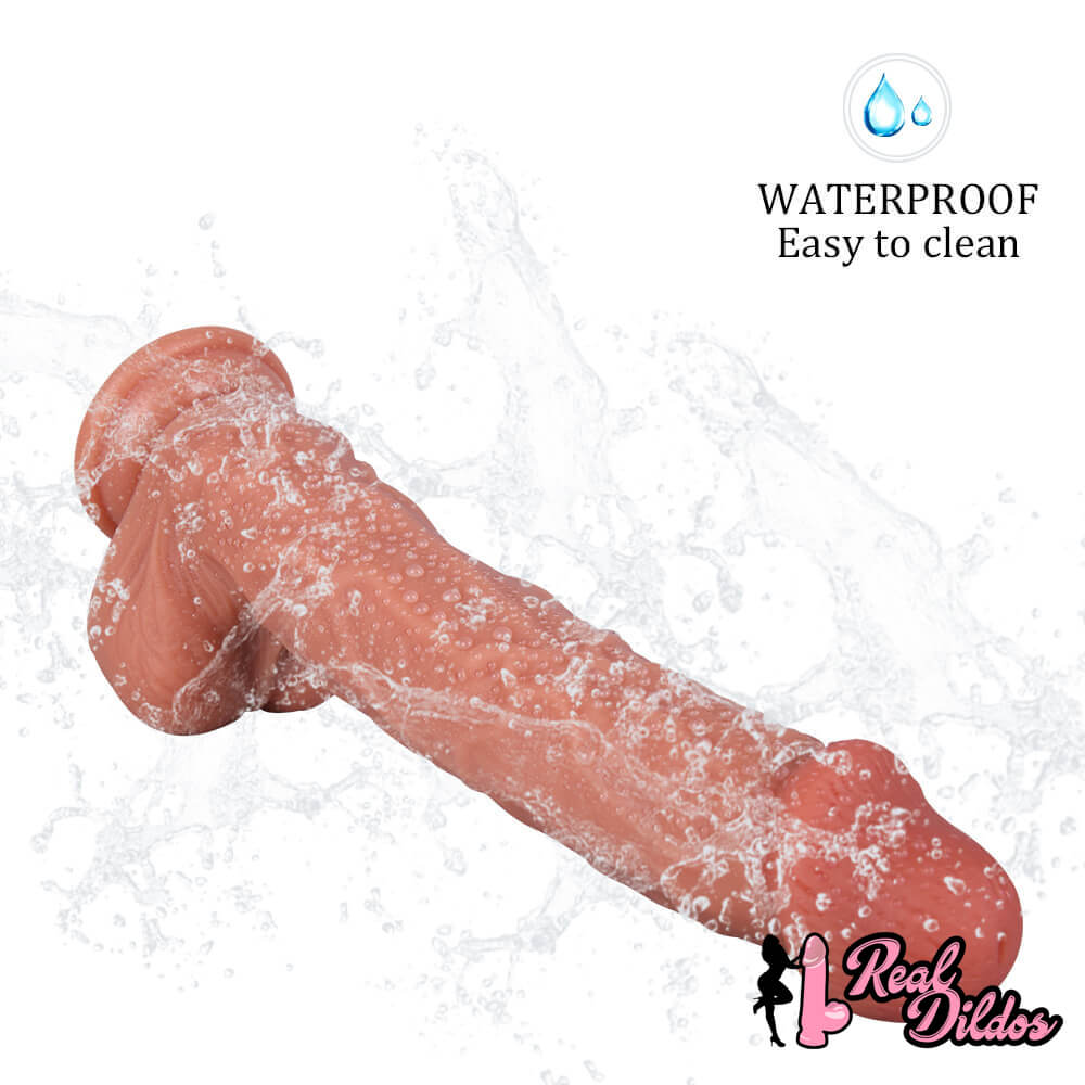 10.04in Skin Feeling Real Soft Dildo Female Sex Toy With Sucker