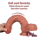 10.04in Skin Feeling Real Soft Dildo Female Sex Toy With Sucker